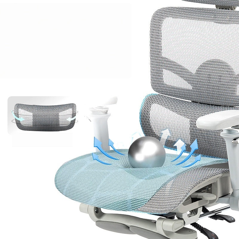 Ergonomic Mesh Reclining Office Chair with DuPont Net Seat